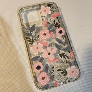 iPhone 12 Pro Max clear/floral case.